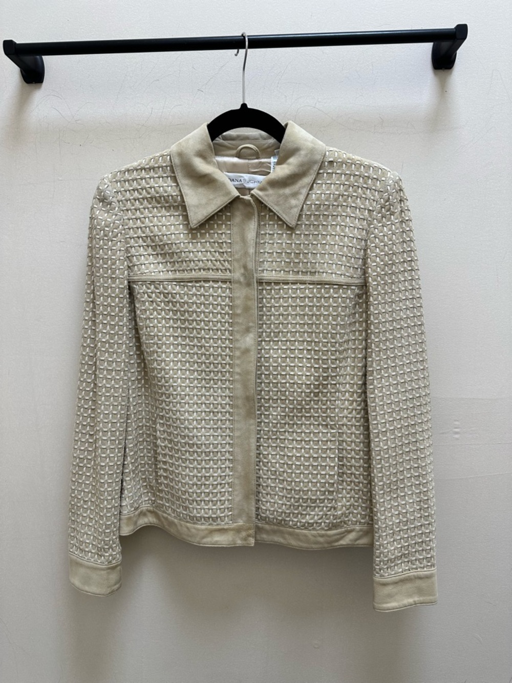 Dana Buchman Textured sand colored suede Jacket. NEW W/TAG Size 2 GORGEOUS!!